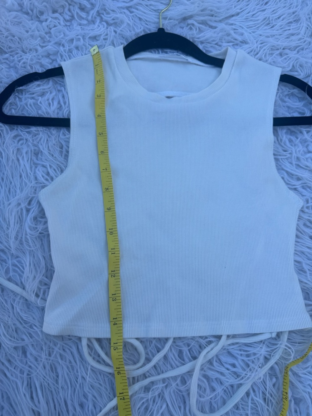 Reformation Cream Ribbed Drawstring Tank top - Picture 8 of 8